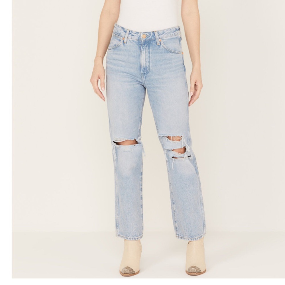 Wrangler high rise  Blue Distressed Women's Jeans